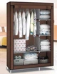 Складной тканевый шкаф Portable Cloth Rack Бордовый - изображение 4