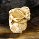 Статуэтка Нэцкэ Эбису с веером Netsuke Гипс 4.7x4x3.9 см Бежевый (12718) - изображение 2