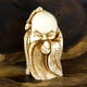Статуэтка Нэцкэ Шоусин с бородой Netsuke Гипс 8x4,5x5,2см Бежевый (00657) - изображение 1