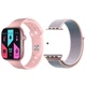 Смарт часы Smart Watch Series 6 FK99PLUS 44mm Aluminium 2 браслета Viber беспроводная зарядка pink розовый - изображение 1