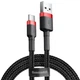 Кабель Baseus Cafule Type-C 3 A 1 м Red-Black (CATKLF-B91) - изображение 1