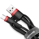 Кабель Baseus Cafule Type-C 3 A 1 м Red-Black (CATKLF-B91) - изображение 2