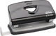 Дырокол Centrum 10 листов Black Metallic металлический черный с ограничителем (83005) (4030969830055) - изображение 1