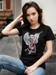 Футболка женская BATIAR Скелет с гитарой XXL черная - изображение 1