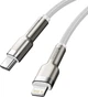 Kabel Baseus Cafule Metal Type-C do Lightning PD 20W 1 m biały (CATLJK-A02) - obraz 3