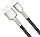 Kabel Baseus Cafule Metal Lightning 2.4A 1m Czarny (CALJK-A01) - obraz 3