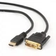 Кабель Cablexpert (CC-HDMI-DVI-6) HDMI-DVI 1.8м черный - изображение 1