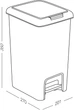 Ведро для мусора MBM HOME с крышкой и педалью BIN-01 10л Серое (BIN-01 10L GRAY) - изображение 4