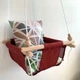 Детская качеля Infancy Зеленая абстракция, Бордовая основа - изображение 3