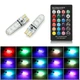 Габарити RGB T10 w5w з пультом режим стробоскоп Autoexpect 12V (10790) - зображення 2