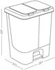 Ведро для мусора MBM HOME сортировочное с крышкой BIN-05 10+10л Бежево-коричневое (BIN-05 (10+10L) BEIGE/BROWN) - изображение 4
