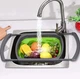 Дуршлаг силиконовый складной Benson с выдвижными ручками для мытья овощей и фруктов - изображение 5