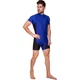 Трико для боротьби борцівські трико Zelart 0716 розмір 4XL (52-54) Blue-Black - зображення 4