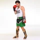 Шорты для тайского бокса и кикбоксинга Twins Heroe 6142 размер L (48-50) Green-Black-Gray - изображение 4