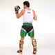 Шорты для тайского бокса и кикбоксинга Twins Heroe 6142 размер L (48-50) Green-Black-Gray - изображение 5