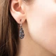 Серьги из белого золота с бриллиантами и сапфирами 1552902 - изображение 2