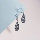 Серьги из белого золота с бриллиантами и сапфирами 1552902 - изображение 3