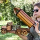 Сувенір Підставка під пляшку "Міні-Бар" Урал + 6 стопок - зображення 2