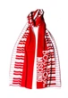 Шарф Moschino Boutique Красно-белый (30582) (2900055787018) - изображение 1
