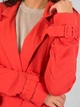 Тканинний тренч з поясом Only 116136021 XL (77870XL) Кораловий - зображення 4