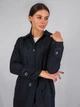 Синій плащ із поясом та кишенями BEBE PLUS 22398 L (36041L) Чорний - зображення 3
