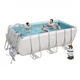 Бассейн каркасный прямоугольный BESTWAY 56457, 412x201 см, песочный фильтр-насос - изображение 1