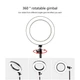 Кольцевая Светодиодная LED селфи-лампа 20 см Ring Fill/7326 + штативом 2 м Черный - изображение 2