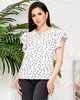Блузка Khan 50 XL белая в горох kh166/1 - изображение 1