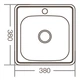 Мойка Zerix Z3838-06-160MD (micro decor) (ZM5574) - изображение 2