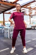 Костюм KHAN женский прогулочныйна резинке бордового цвета 50 XL - изображение 1