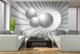 Фотошпалери паперові DecoArt 3D білі кулі+тунель 368 x 254 см 4 сегменти (10141-P8) - зображення 2