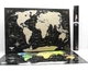 Скретч карта мира My Map Black/Gold edition , чёрная с золотом в тубусе, карта путешествий 41*61 см - изображение 2
