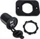 Накладна панель юсб зарядка від 12-24v USB 2.1+1А на рамці - зображення 4