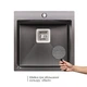 Кухонна мийка чорна з нержавіючої сталі Qtap DK5050BL 2.7/1.0 мм Black (QTDK5050BLPVD2710) - зображення 3