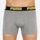 Набір трусів-боксерів чоловічих бавовняних Puma Statement Boxer 2P 501006001020 2 шт S Жовті із сірим (8718824805726) - зображення 4