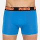 Набір трусів-боксерів чоловічих бавовняних Puma Statement Boxer 2P 501006001030 2 шт L Чорні з синім (8718824805788) - зображення 2