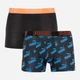 Набір трусів-боксерів чоловічих бавовняних Puma Big Logo Aop Boxer 2P 501012001030 2 шт S Чорні з синім (8718824806327) - зображення 1