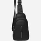 Сумка-слинг мужская кожаная Laras K10318-black Черная (ROZ6400008852) - изображение 2