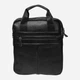 Сумка планшет через плечо мужская из натуральной кожи Laras K108860-black Черная (ROZ6400008843) - изображение 3