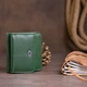 Кожаный кошелек женский ST Leather 9,5х9х1 см (acs0015238) Зеленый - изображение 6