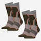 Набор мужских носков HEAD Hiking Crew 2P Unisex 781001001-159 43-46 2 пары Серый/Зеленый (8718824473680) - изображение 1