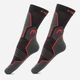 Набор мужских носков HEAD Hiking Crew 2P Unisex 781001001-232 43-46 2 пары Черный/Красный (8718824473710) - изображение 3