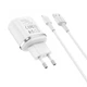Зарядне мережеве BOROFONE BA36A High speed QC3.0 (1USB 3A 18W) Micro USB Білий - зображення 1