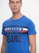 Футболка хлопковая длинная мужская Tommy Hilfiger 9632.3 S Голубая - изображение 4