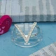 Срібна каблучка "V-подібне в камінях" на фалангу або палець - зображення 6