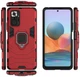 Комбинированный противоударный чехол с кольцом Armor для Xiaomi Redmi Note 10 Pro Red - зображення 1