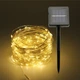 Уличная светодиодная гирлянда 10 метров 100 LED на солнечной батарее Ledart теплый свет - зображення 1