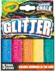 Крейда 5 шт Crayola Outdoor Chalk, Glitter Sidewalk для малювання на асвальті, мольберті (03-5804) B00PY47F8M - изображение 2
