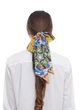 Галстук Твилли авторский MyScarf one size сине-желтый с принтом замок - изображение 1