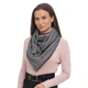 Шарф женский "Эдинбург" большой MyScarf теплый one size серый клетка с кольцами - изображение 1